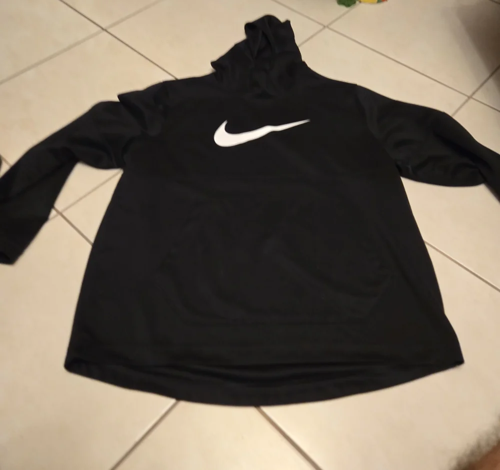 Nike Black Hoodie with White Swoosh